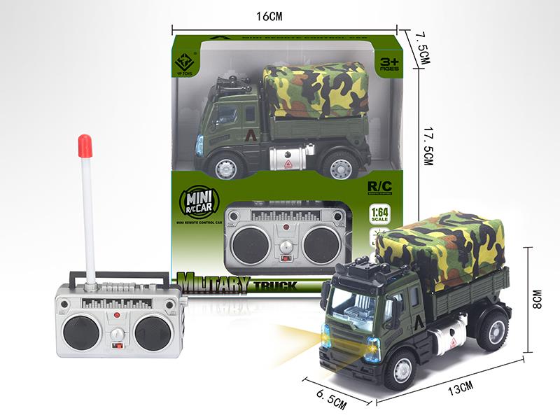 1:64 4-Channel Remote Control Military Transport Truck(European Style)27MHz