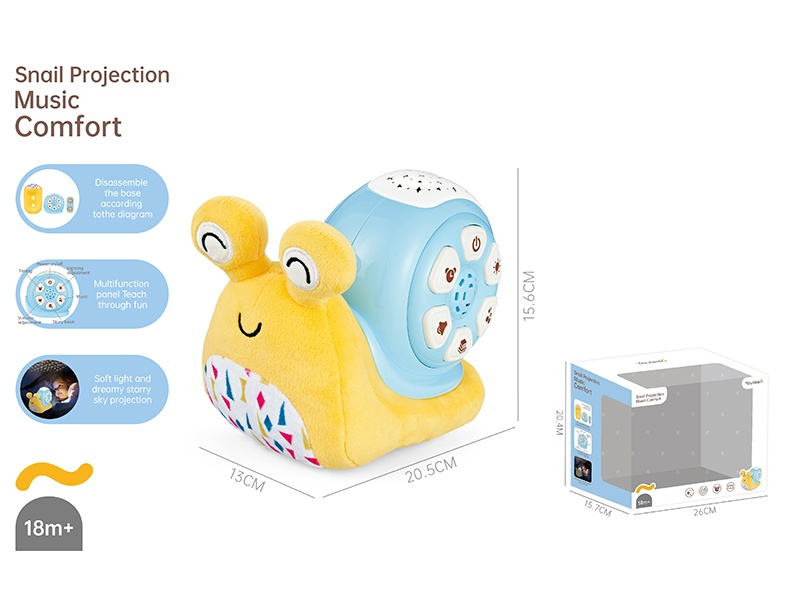 Snail Projection Music Comfort Toy