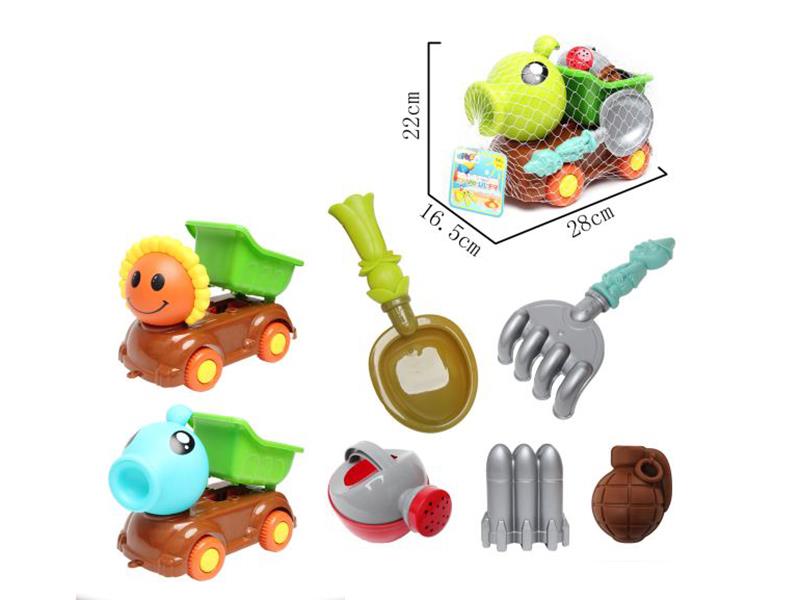 Plant Shape Sand Car Set