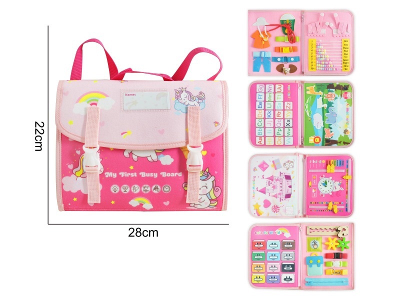 Montessori Early Childhood Education And Intelligence Development - 5-Page Pink Felt Backpack Style