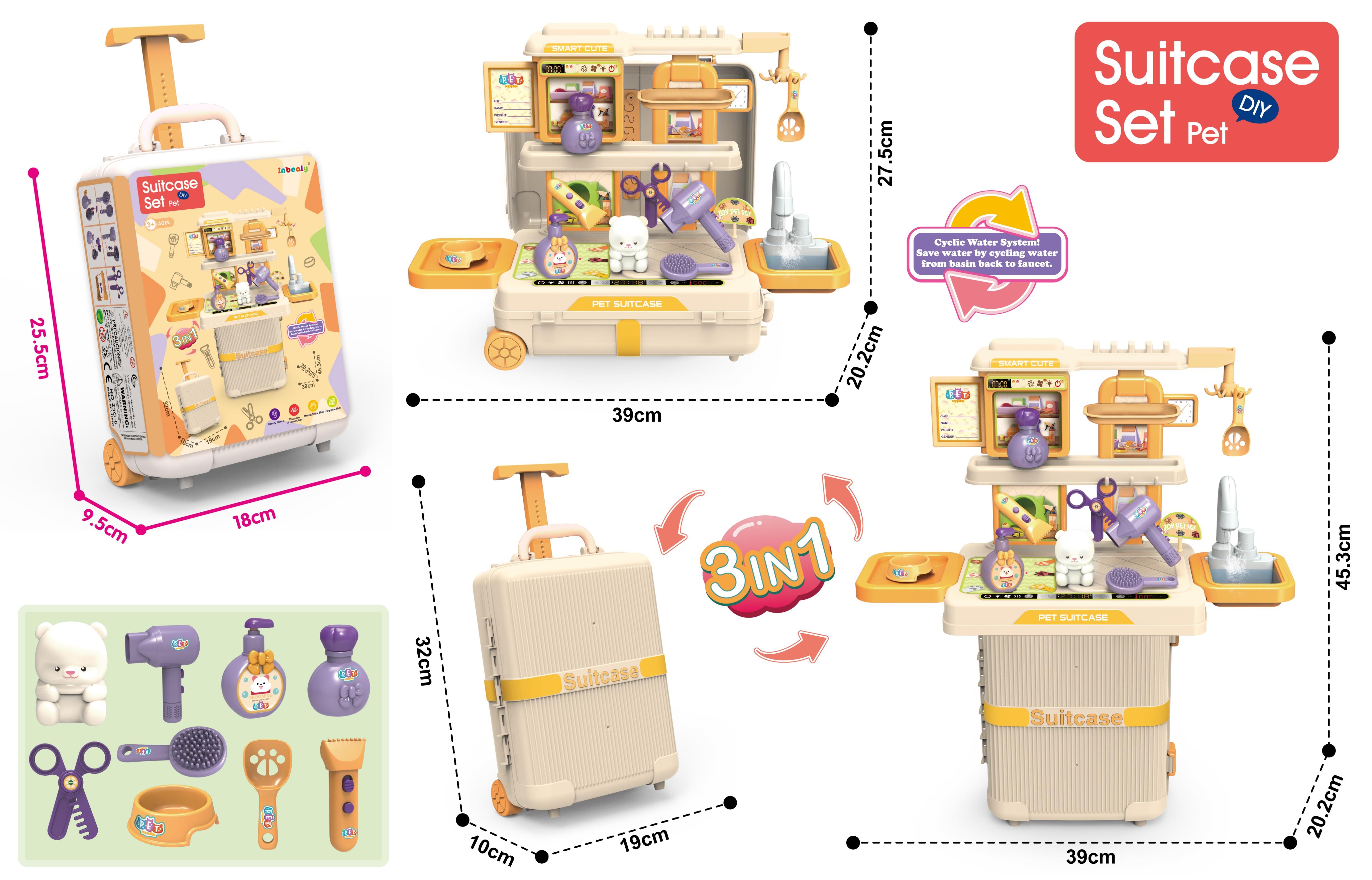 In-One Pet-Themed Suitcase