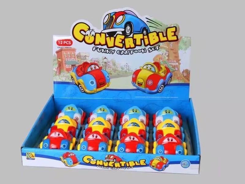 Friction Mini Cartoon Convertible Car 12pcs