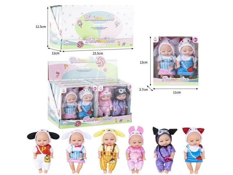4-Inch Solid 2-Person Sleeping Doll (6 Boxes)