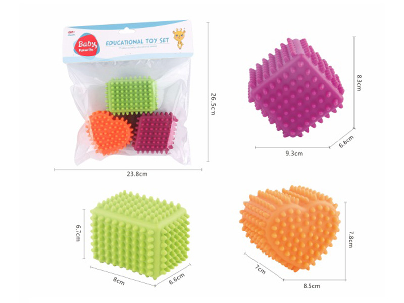 Geometrically Shaped Vinyl Balls 3pcs