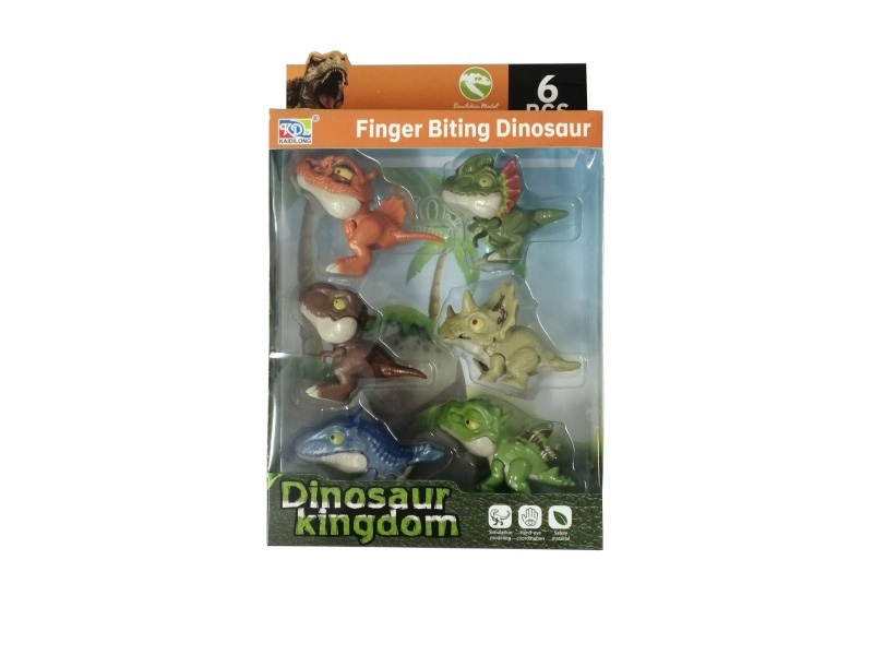6 Pcs Of Hand-Biting Dinosaur