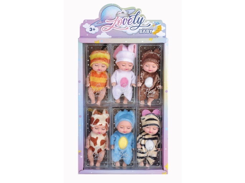 4.5-Inch Sleeping Baby Model A 6-Piece Display Box