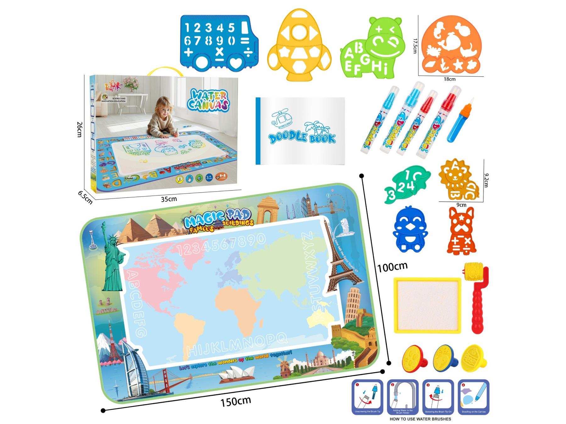 World Architecture Water Canvas