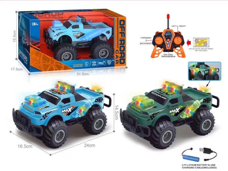 27Mhz 1:16 Five-Channel With Seven-Color Lights, One-Button Demonstration Of Ford Capture Pickup Off-Road Remote Control Vehicle (Including Battery)