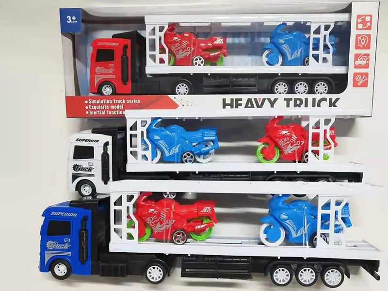 Friction Heavy Truck With Motorcycles