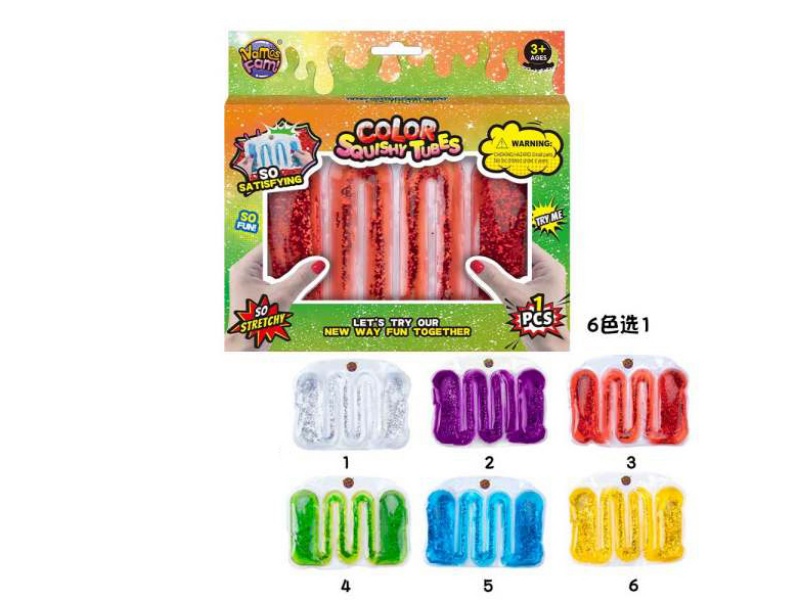 Pinch Snake Water Strip Bag Small (Glitter) Conventional Window Box 1 Piece, 6 Colors Mixed