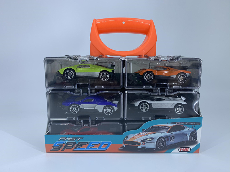 Portable Storage Box Alloy Cars Set