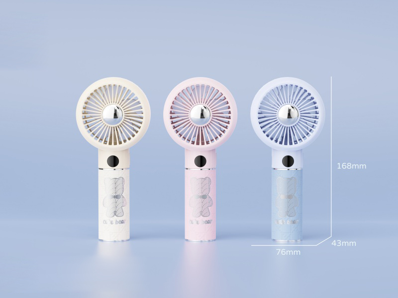 Bear High-Speed Handheld Fan With Digital Display