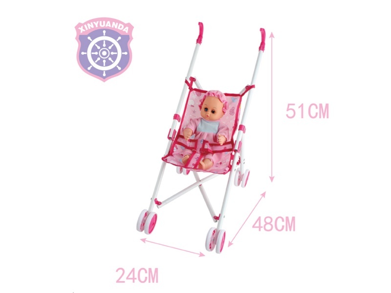 Baby Stroller (Iron) + Doll