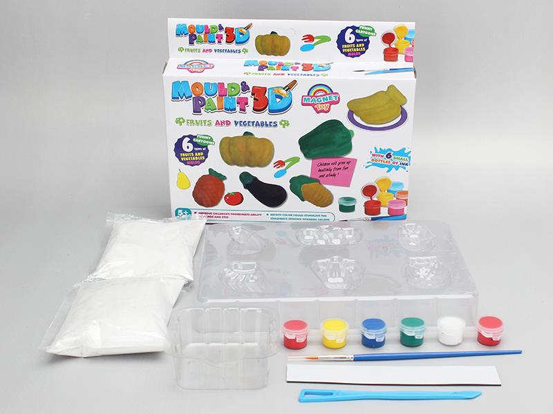 DIY Gypsum Mould Coloured Drawing Toys - Fruits And Vegetables