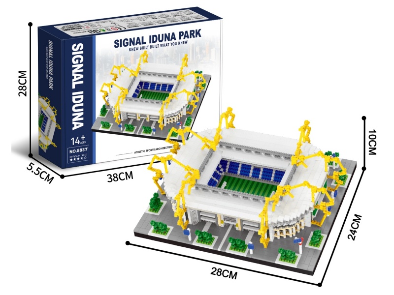 Iduna Signal Park Stadium Miniature Small Particle Building Blocks 3715pcs