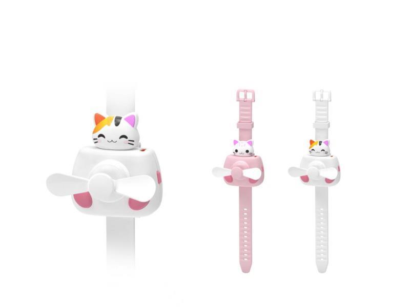 Usb Charging Tricolor Cat Watch Fan