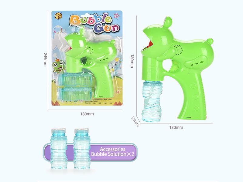 Solid Color New Frog Bubble Gun With Light And Music
