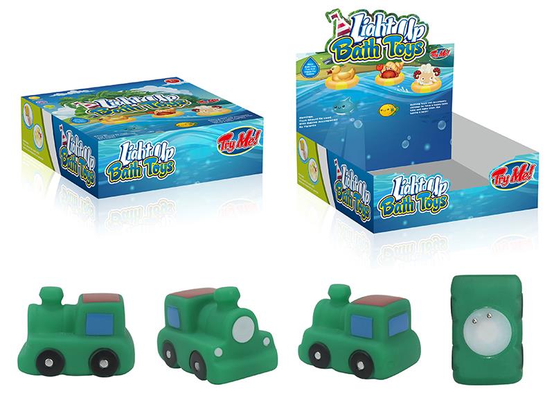 Cute Train Light Up Bath Toys 12pcs