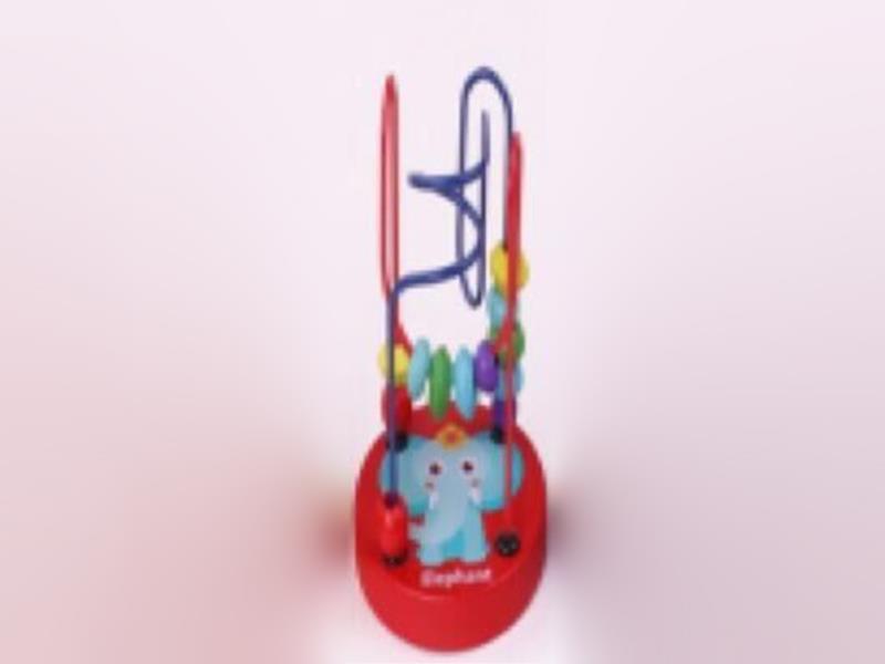 Wooden Animal Round Bead Toy - Elephant