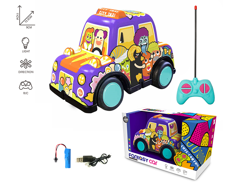 27M 4-Channel Remote Control Cartoon Car(Included Batteries)
