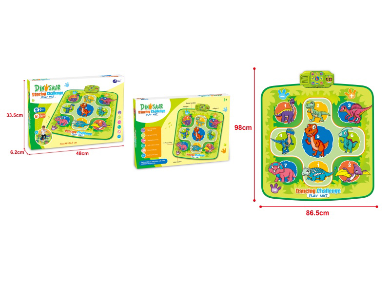 Cartoon Dinosaur Music Dance Carpet