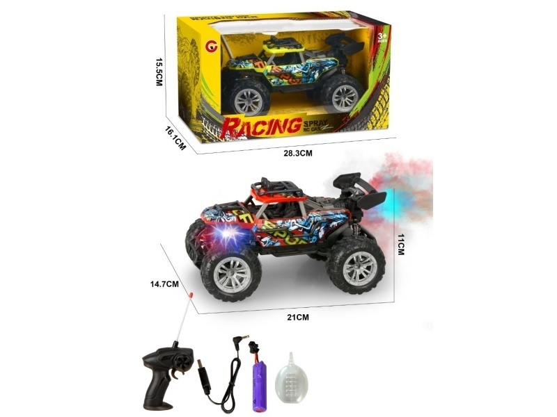 1:18 Four-Way Spray Light Skeleton Remote Control Car