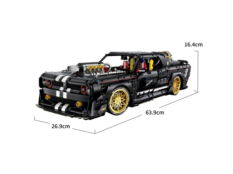 Building Blocks: 1:8 Supercar Series - Dodge Challenger (Electroplated Limited Edition) 3,751 Pieces