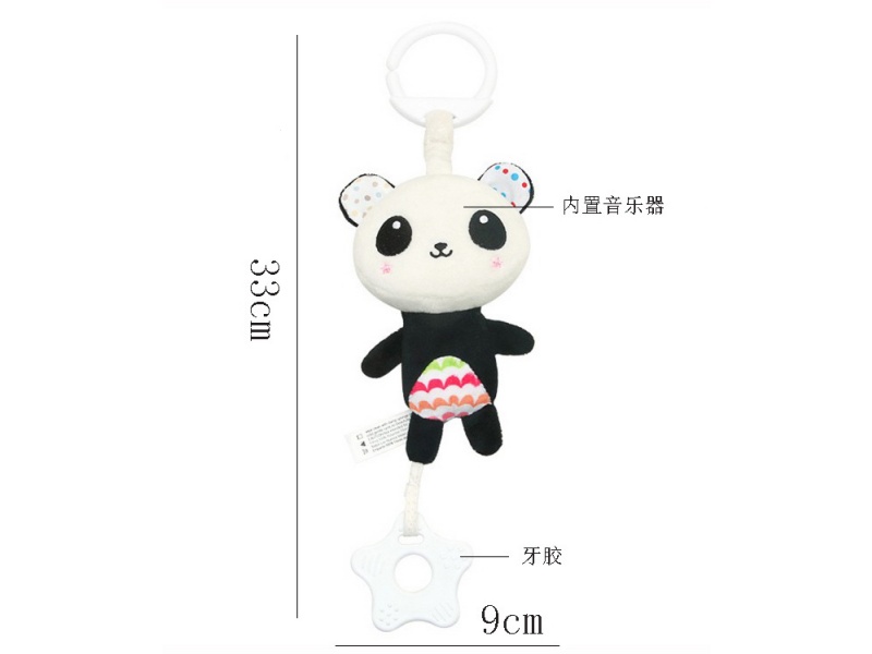 Musical Panda Baby Soothing Teething Plush Pendant