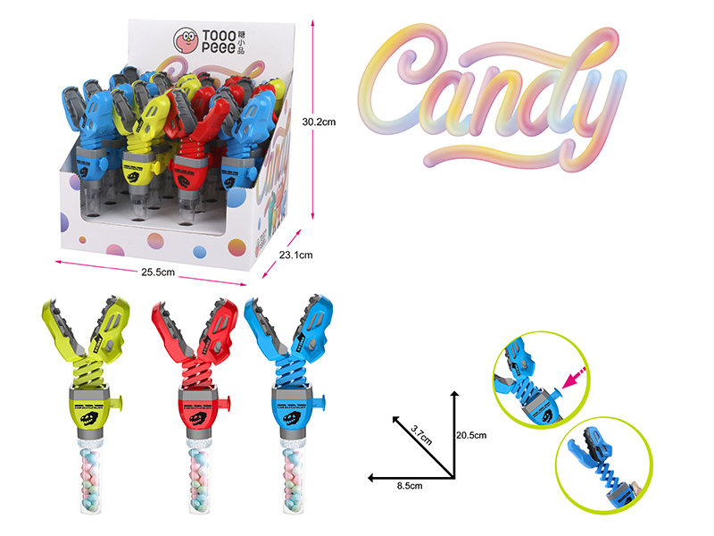 Telescopic Mechanical Dinosaur Candy Toys 16pcs