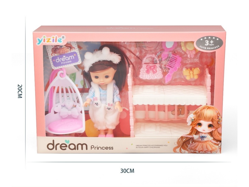 A 6-Inch Girl Playing House