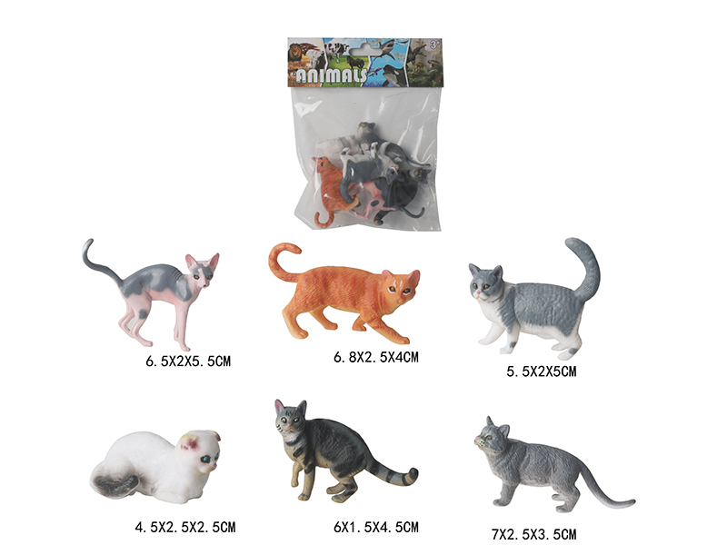 Solid Mini Pet Cat Set 6pcs