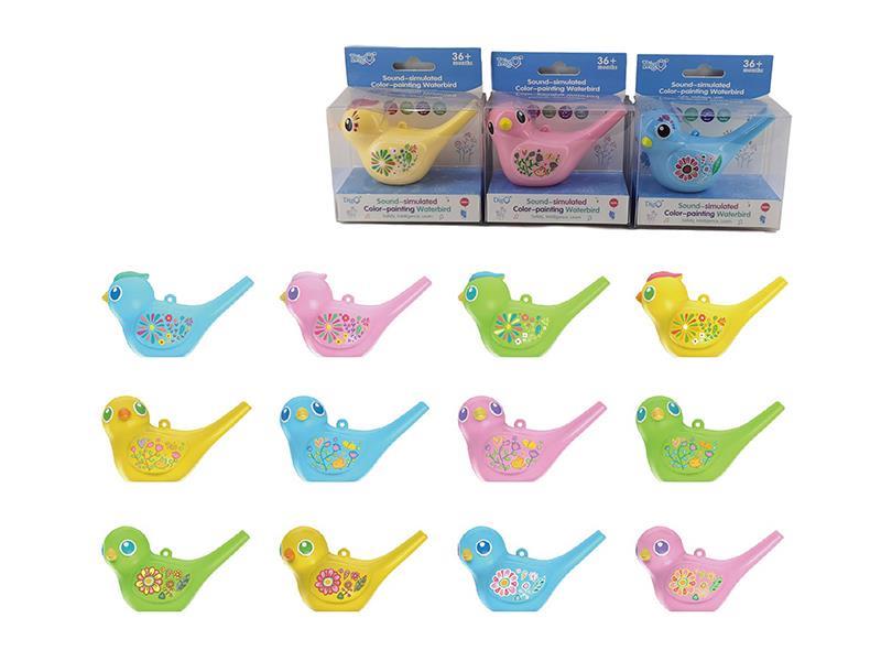 Sound-Simulated Color-Painting Waterbird