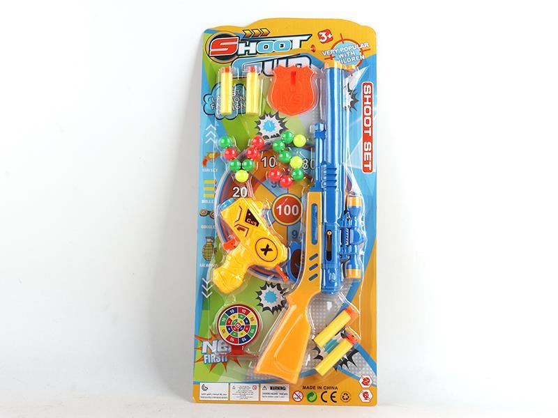 Left Wheel Soft Bullet Gun+Space Gun Toy Set