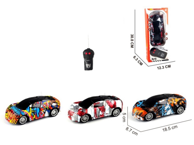 2-Channel  Remote Control Car Graffiti Bugatti