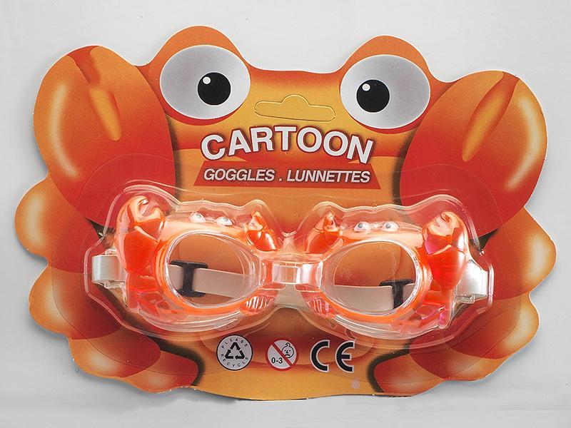 Cartoon Crab Swimming Glass