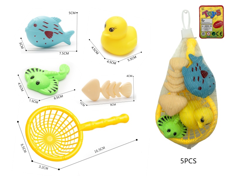 Children's Bath Fishing Toys 5pcs