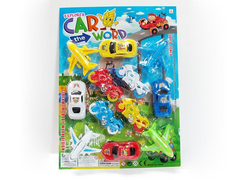 Pull Back Car Airplane Set