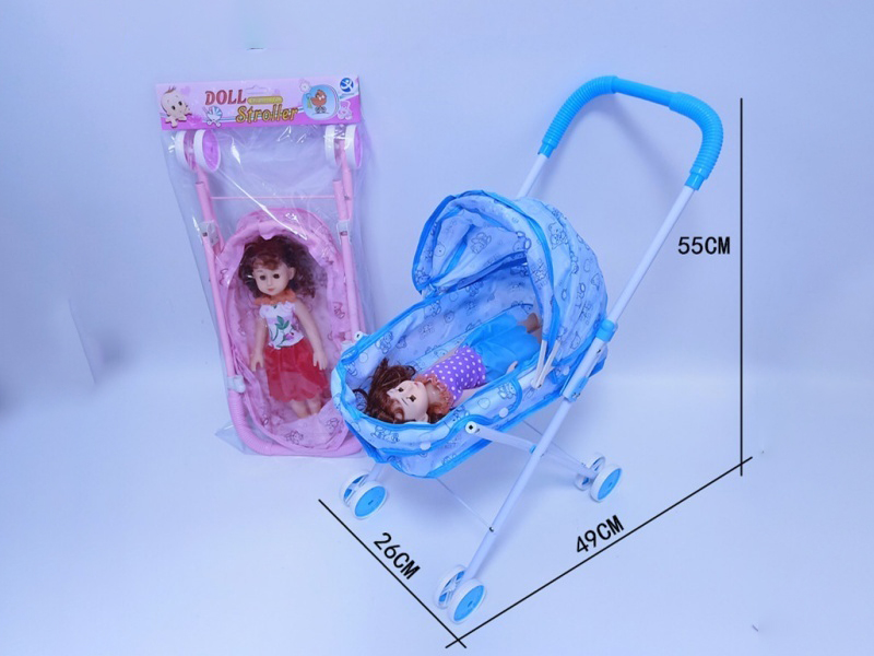 Iron Handcart + Girl Doll