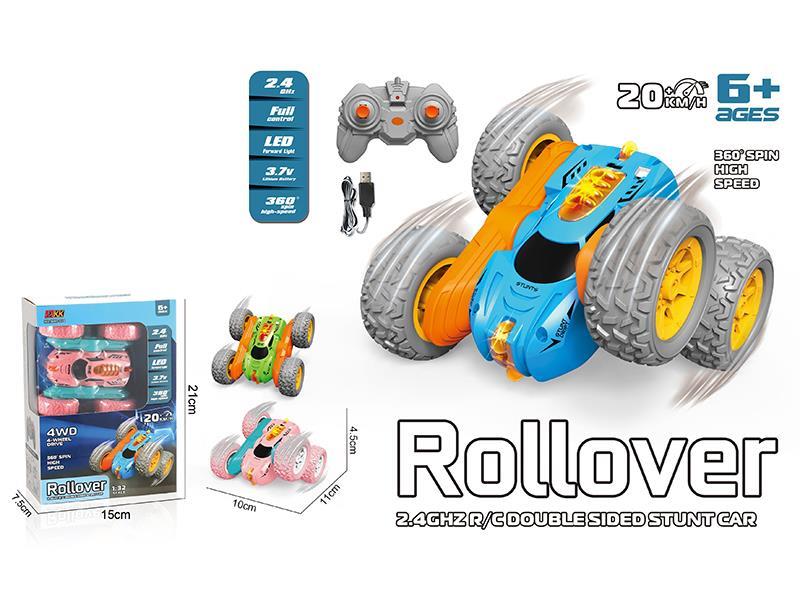 2.4G 5CH Remote Control High-Speed Double Sided Stunt Car