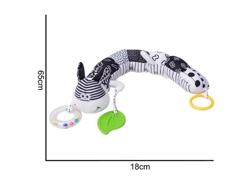 Plush Black And White Donkey Caterpillars (Music) 2 Ag13