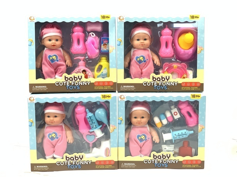 Four Mixed Sets Of 8-Inch Plush Toys With Ic