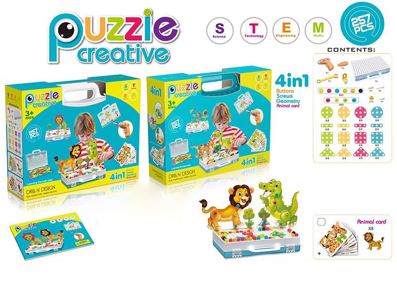 Animal Puzzle Creative Building Blocks 257pcs