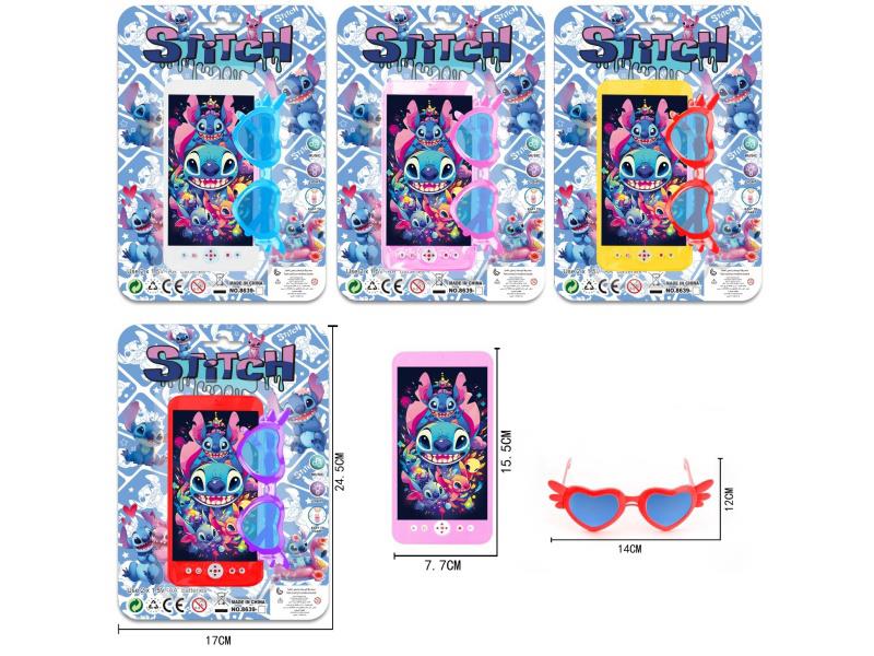 Best-Selling Educational Children'S Light And Music Stitch Mobile Phone + Glasses