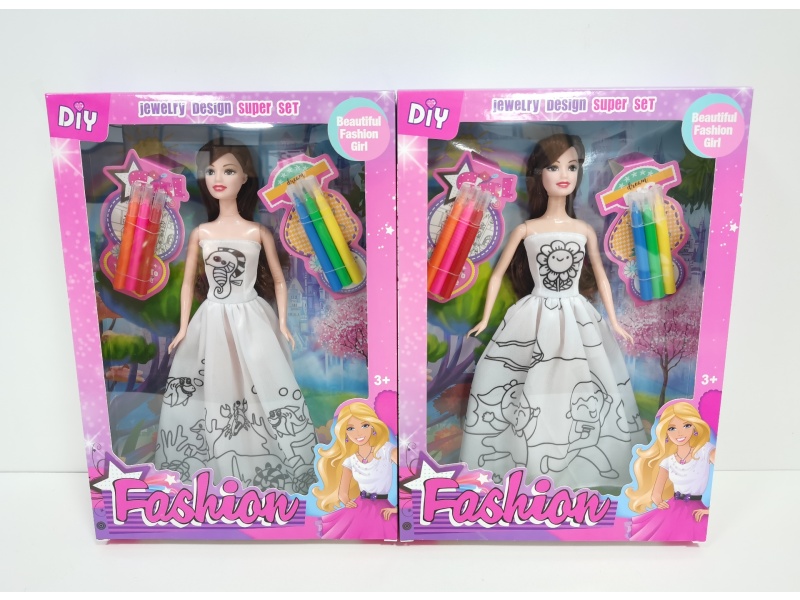 DIY Doll Clothing Coloring Middle Box Style 4