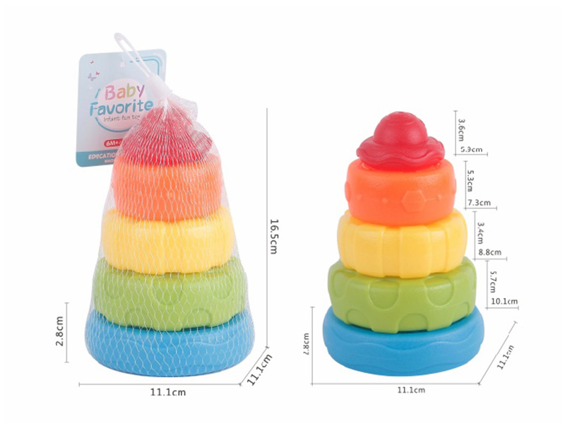 Rainbow Stacking Rings 5pcs