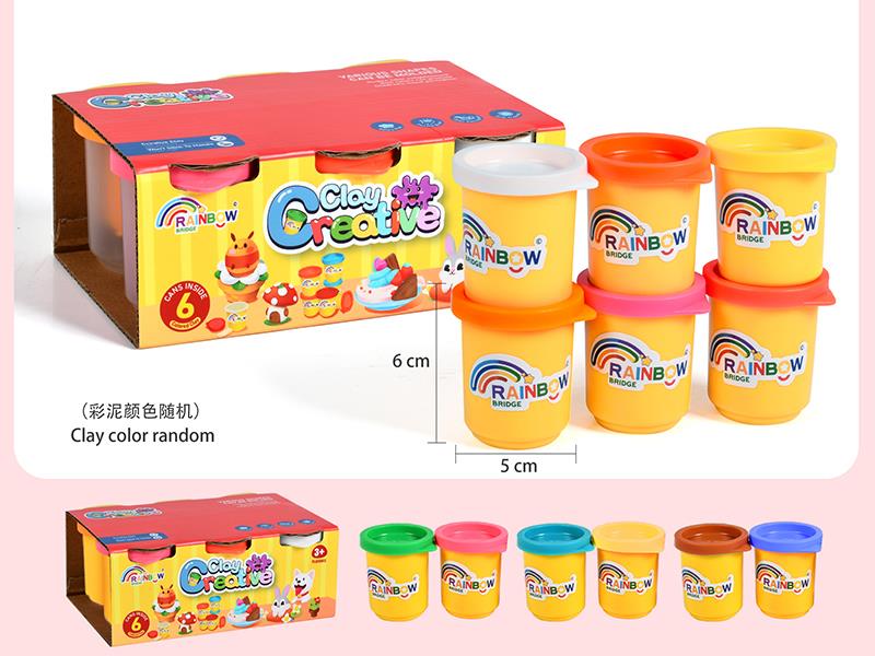 Colored Clay Set 6pcs