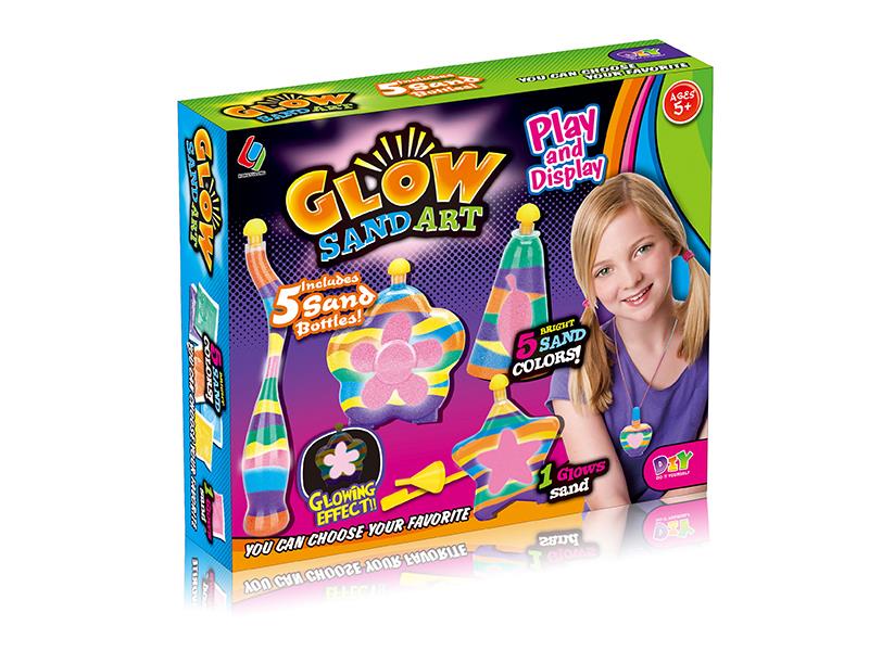 Creative Kids DIY Sand Art(Glow In The Dark,5 Sand Bottles)