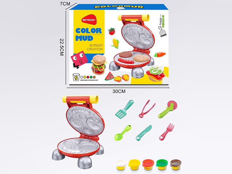 Color Clay Burger Machine Toy