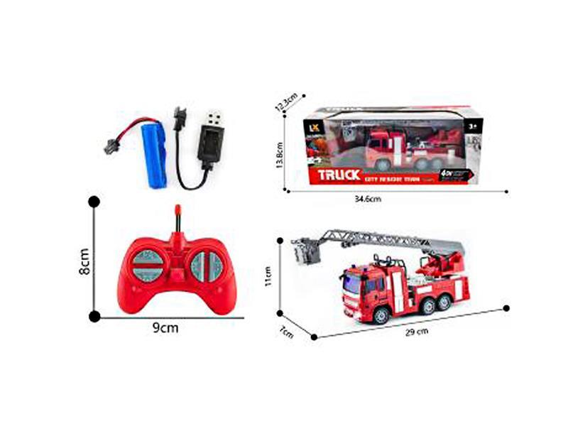 1:30 4WD R/C Ladder Fire Engine With Light