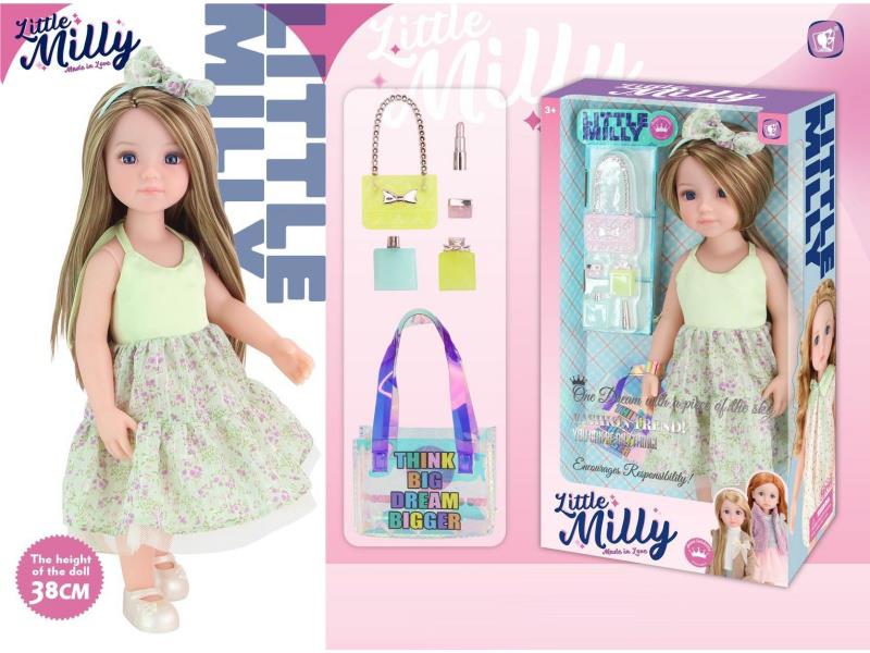 15-Inch All-Vinyl Fashionable Doll With Cosmetics Bag